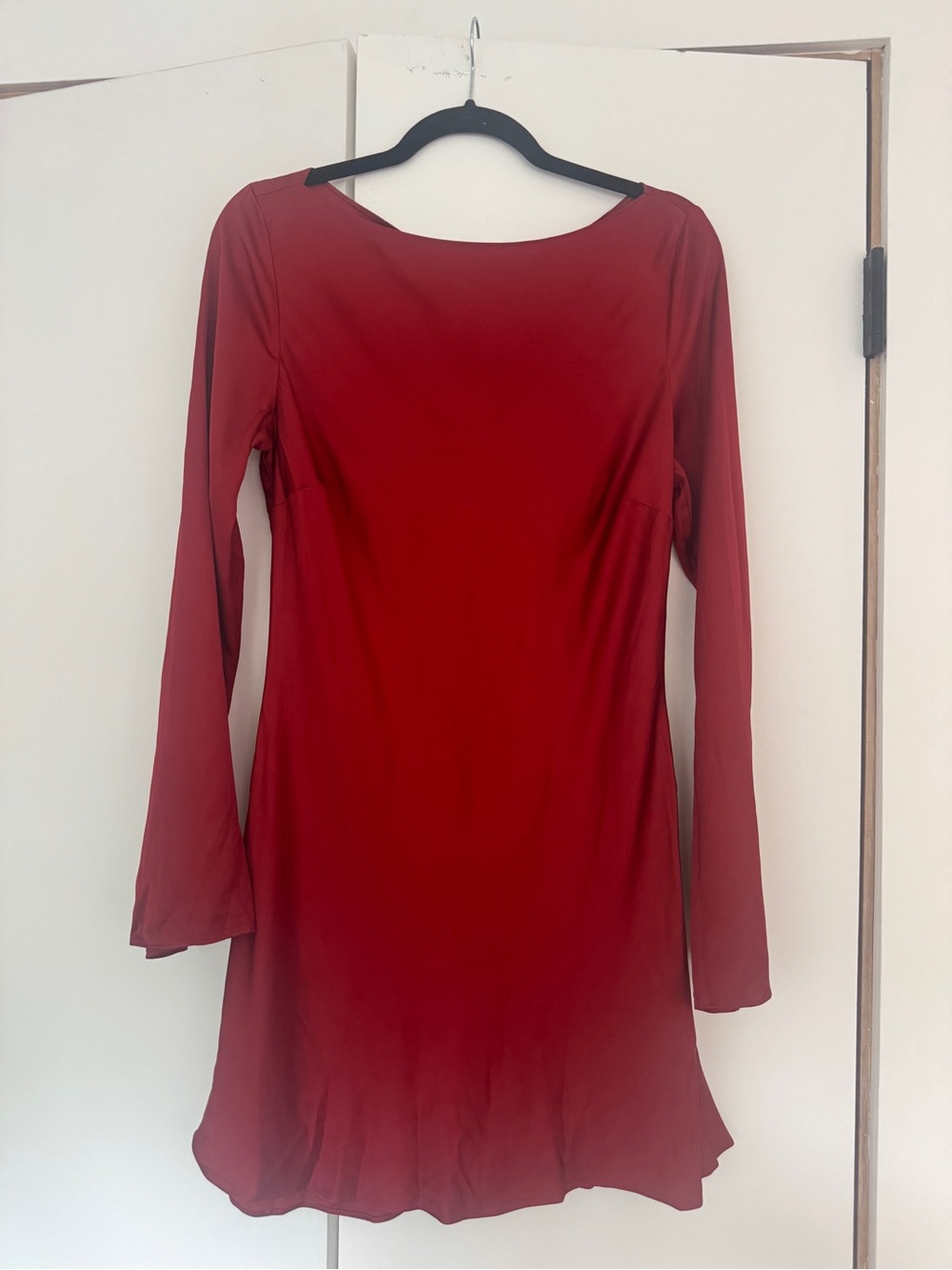 NWT French Connection Ennis Satin Long Sleeve Mini Dress